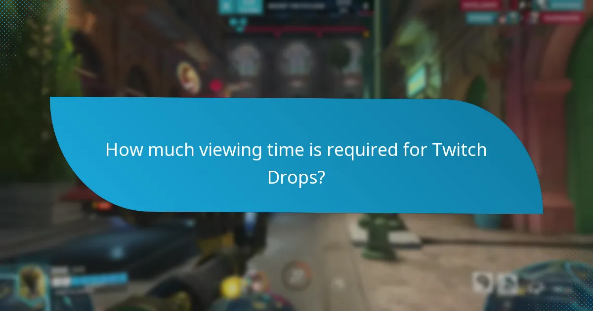 How much viewing time is required for Twitch Drops?
